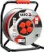 Yato YT-8107 40m 4 prises AC Noir/Gris/Rouge