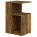 VidaXL Bijzettafel 36x30x56 cm bewerkt hout gerookt eikenkleurig
