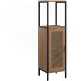 Vicco Halfhoge kast Linara, Eiken/Zwart, 30 x 110 cm