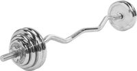 Gorilla Sports Halterset 35 kg - 30 mm - Chroom