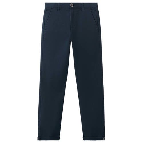 Mango Kids chino - donkerblauw Broek Jongens Stretchkatoen Effen - maat 128