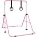 Barre de gymnastique réglable en hauteur pour enfants avec 2 anneaux, acier, 148 x 105 x 88-128 cm, rose