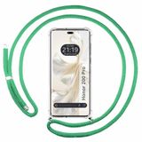 Transparante Huawei Transparante beschermhoes voor Huawei Honor 200 Pro 5G, met koord in watergroen