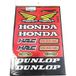 Honda Planche de stickers Honda / Dunlop 33×22 cm