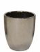 Mega Collections Bloempot Emperor - rond - zilver - D20 x H22 cm - glans