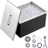 Vevor Drop-In Ijsbox, 30,25 Liter Roestvrijstalen Ijskoeler, 508x355x308mm Commerciële Ijscontainer met Deksel