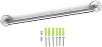 Intirilife Geborsteld Roestvrij Stalen Handdoekenrek - 40cm Lengte, 19mm Diameter