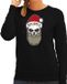 Bellatio Decorations Bad Santa foute Kersttrui - sweater - zwart - voor dames - Kerstkleding - Christmas outfit met skull XXL