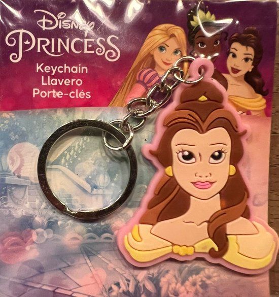 Disney Princess Belle Rubber Keychain - Unisex - Film & Series Merchandise