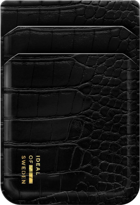 iDeal of Sweden Magnetic Card Holder MagSafe Black Croco