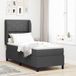 Maison Exclusive - Lit boxspring avec tête de lit, gris foncé, 80 x 200 cm, rembourré
