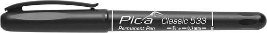 Pica 533/46-1 Classic Stylo Permanent - Rond - Noir - 0,7mm