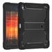 Techsuit Hoes en displaybeschermfolie voor iPad Air 13 2024 tot 2025, schokbestendig design, geïntegreerde standaard, stijve bumper, verhoogde camerabescherming, rugged TabShell, zwart