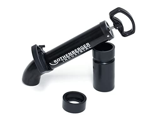 ROTHENBERGER Industrial RoPump Power zuigpijpreiniger incl. 2 adapters, sifon- en afvoeren in keuken, badkamer, toilet, 1500002695