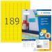 HERMA 4237 Gekleurde etiketten A4, set van 14 (25,4 x 10 mm, 1.400 velles, papier, mat) zelfklevend, bedrukbaar, permanent Klevende Kleuretiketten, 264.600 etiketten voor printer, geel
