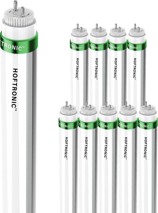 HOFTRONIC 10x LED TL Buis 120cm - T8 G13 Fitting - 18 Watt 2880 lumen (160lm/W) - 3000K warm wit