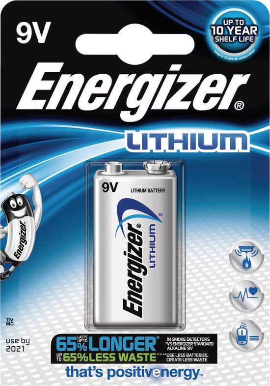 Energizer Ultimate Lithium 9V Battery - 1200 mAh - 1 Pack