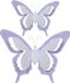 Mega Collections Tuin/schutting decoratie vlinders - metaal - lila