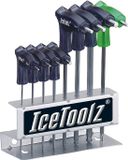 Icetoolz Inbussleutelset + Kogelkop Met Houder Zwart Metaal