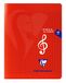 Clairefontaine 303797C Pak met 10 Geniete Muziekschriften - 17x22 cm - 48 Pagina's Grote Ruitjes en Notenbalken met Lijnen - Wit Papier 90 g - Polypro Omslag Transparant - Willekeurige Kleuren