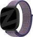 Bandz Nylon Loop Band - Geschikt voor Fitbit Versa 3 / Fitbit Sense - Donkerblauw