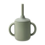 Scandi Living Tasse Idun avec paille en silicone 120 ml Vert