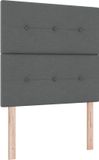 vidaXL Hoofdbord Donkergrijs Stof 80 cm