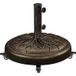 Yaheetech Parasolvoet met Wielen 50,5 x 42 cm - Bronze - Geschikt voor Parasolstokken ø34/38/48 mm