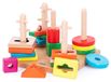 Montessori Planche de tri - Formes géométriques - Jouet à empiler - À partir de 2 ans