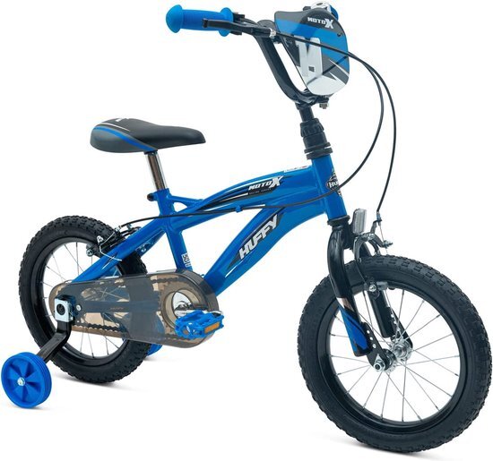 Huffy Unisex-Jeugd Jongens Moto X Bike, Blauw, 14 inch