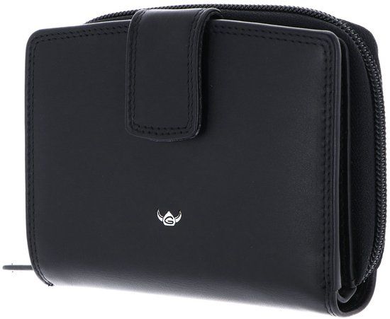 Golden Head Leren portemonnee Polo RFID Protect Kombischeintasche mit Riegel 1438 Schwarz zwart