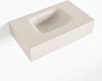 MONDIAZ LEX Opbouwwastafel - 50x30x12cm - Solid Surface Linen mat - Enkele wastafel
