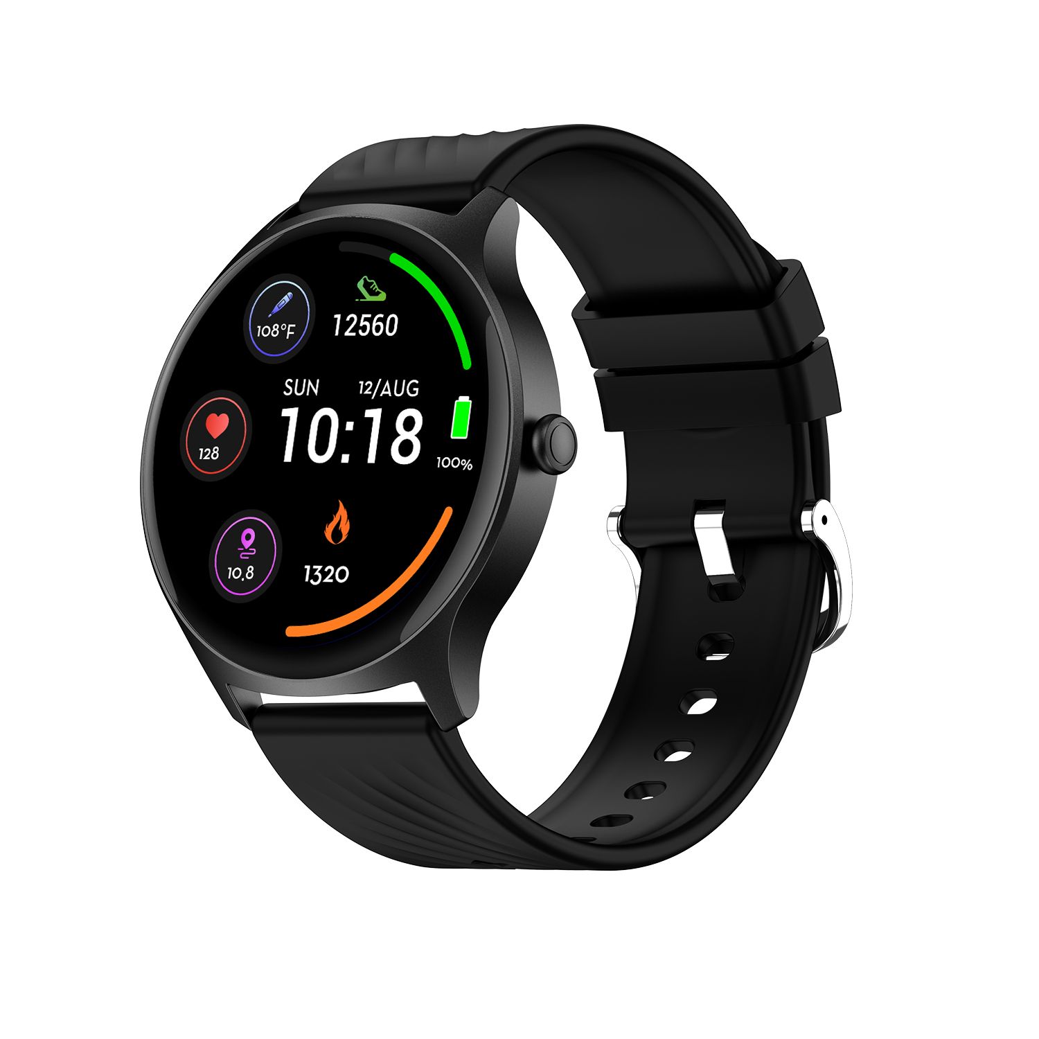 Denver SWC-387B Smartwatch - 1.43" AMOLED Display - Black
