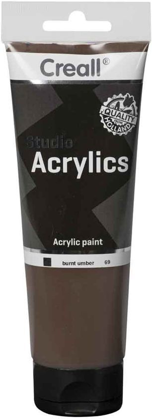 Creall Studio Acrylics - Burnt Umber - 250ml - Acrylverf voor kunstschilders