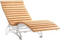 Sotech Complete set tuinligstoel LOUNGER, 800 mm breed, geslepen roestvrij staal, incl. houten latten van lariks