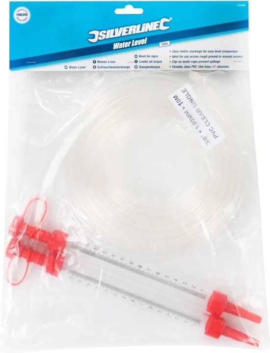 Silverline Slangwaterpas - Flexibele PVC - 10 meter