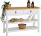 IDIMEX Tequila Console Table, Mexico Style Sideboard, Practical Storage Table with Drawer, Useful Hallway Table Made of Solid Pine in White/Brown