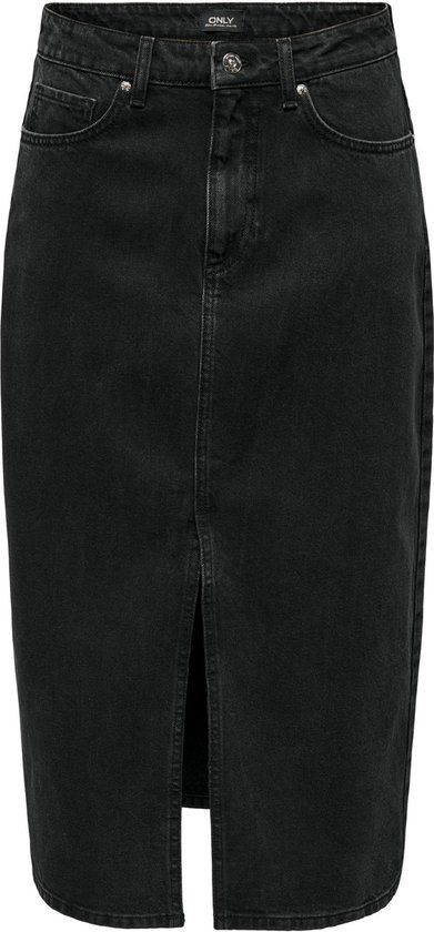 ONLY ONLBIANCA MIDI SKIRT DNM REA NOOS Women's Skirt - Size XL - Washed Black - Denim - Regular Waist