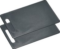 Sans marque 2x planche à découper en plastique gris 15 x 24 cm