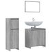 VidaXL Ensemble de meubles de salle de bain 3 pièces Gris/Chêne Bois 600x330x600 mm
