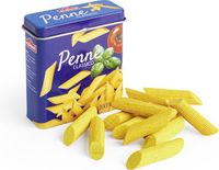 Erzi blikje met houten penne