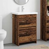 Maison Exclusive - Ensemble de meubles de salle de bain en bois vieilli, dimensions 61 x 40 x 84,5 cm, fabriqué en bois composite