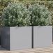 vidaXL Plantenbakken - 2 stuks - 49x47x46 cm - Gegalvaniseerd staal - Zilverkleur