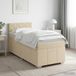 Maison Exclusive - Lit boxspring avec matelas et tête de lit Crème 90 x 200 cm Tissu
