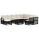 vidaXL Tuinbankenset 11 st Zwart en Cream Wit poly rattan