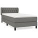 VidaXL Lit boxspring avec matelas, gris foncé, 160x200 cm, rembourré