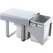 EKOTECH Inbouw-afvalbak Ekko Front 40 1 x 16/2 x 8 liter kunststof grijs