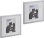 Merkloos Relaxdays Fotolijst Set van 2 - 25x25 cm - Vierkant - Zilver
