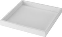 Plateau à bougies - bois - carré - blanc - 25 x 25 cm