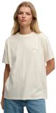 Superdry Essential T-shirt met logo en losse pasvorm Dames Desert Bone Off White